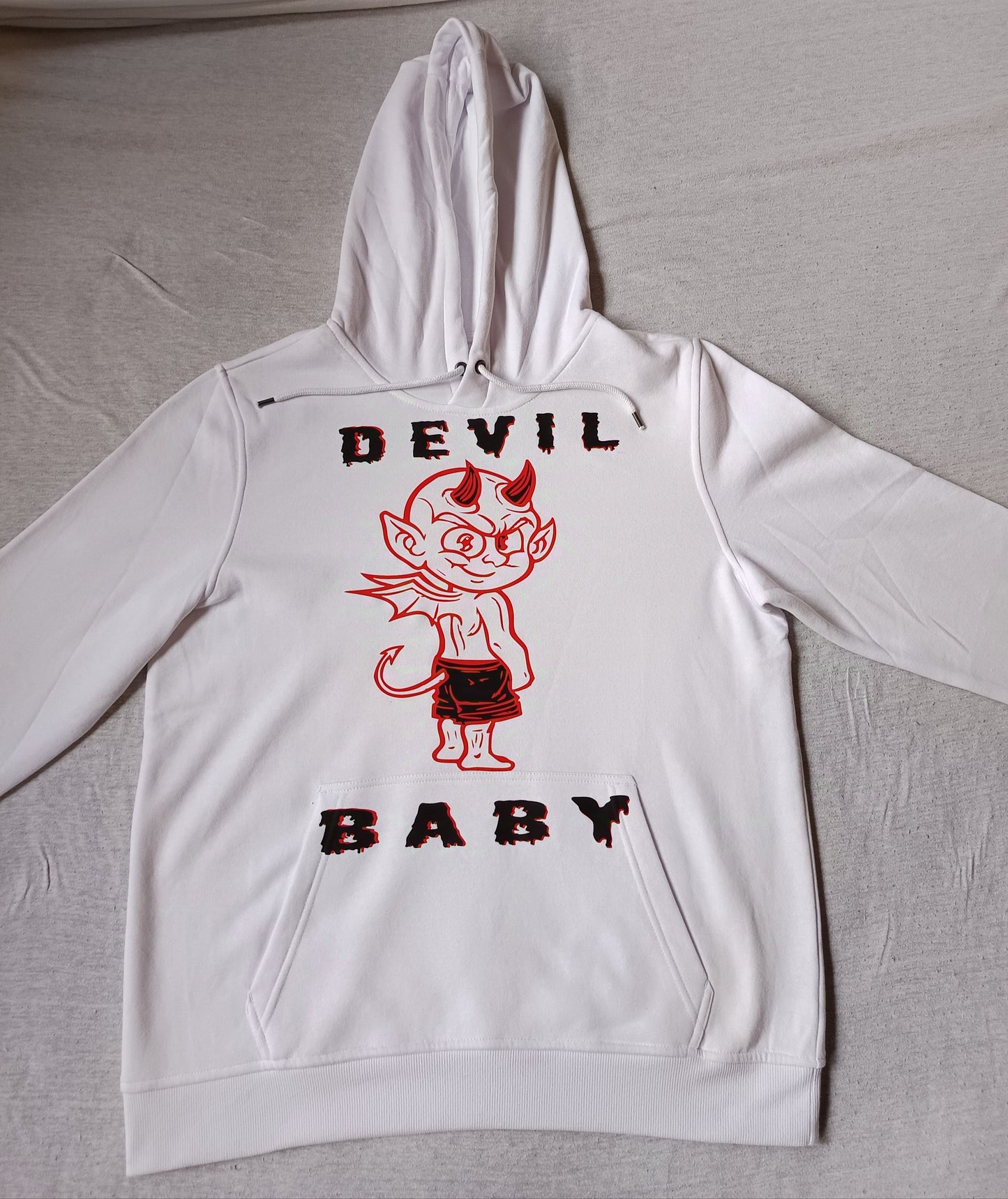 Witte hoody "baby devil"