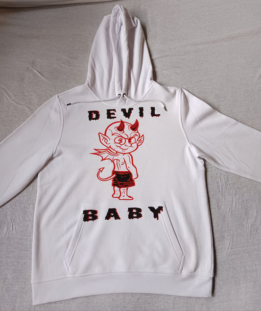 Witte hoody "baby devil"